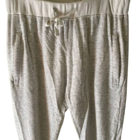 Mono B Sweat Joggers Womens LARGE Natural Heather Sweats Zipper‎ Pockets *READ* - Picture 4 of 12